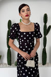 Eleanor Black Polka Dot Dress