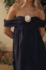 Rosette Navy Mini Dress