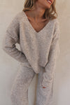 Zoey Shearling Lounge Pullover and Pant Set