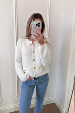 Langford White Cardigan