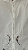 Eleanor Embroidered Ruffle Blouse