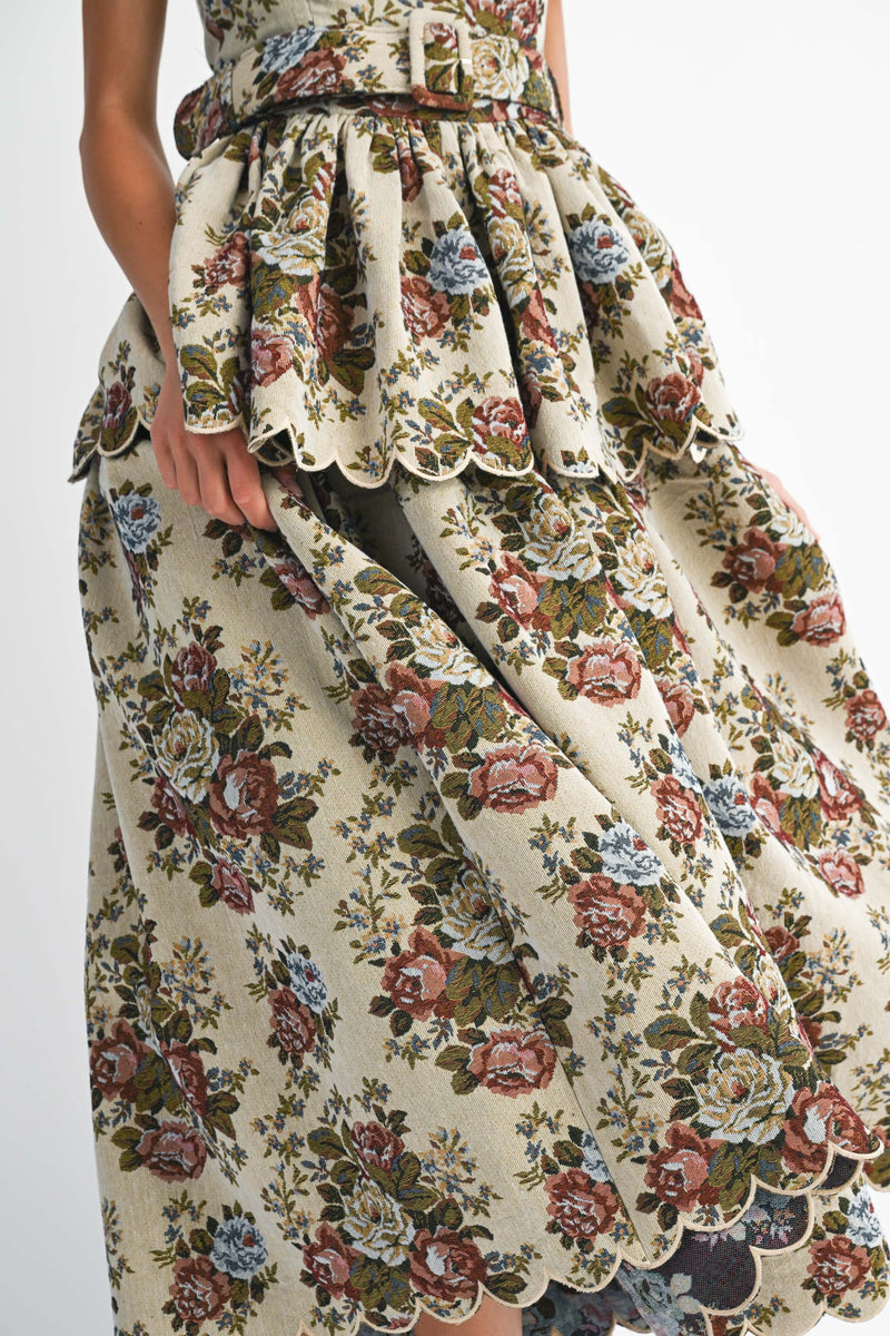 Daisy Tiered Scallop Dress