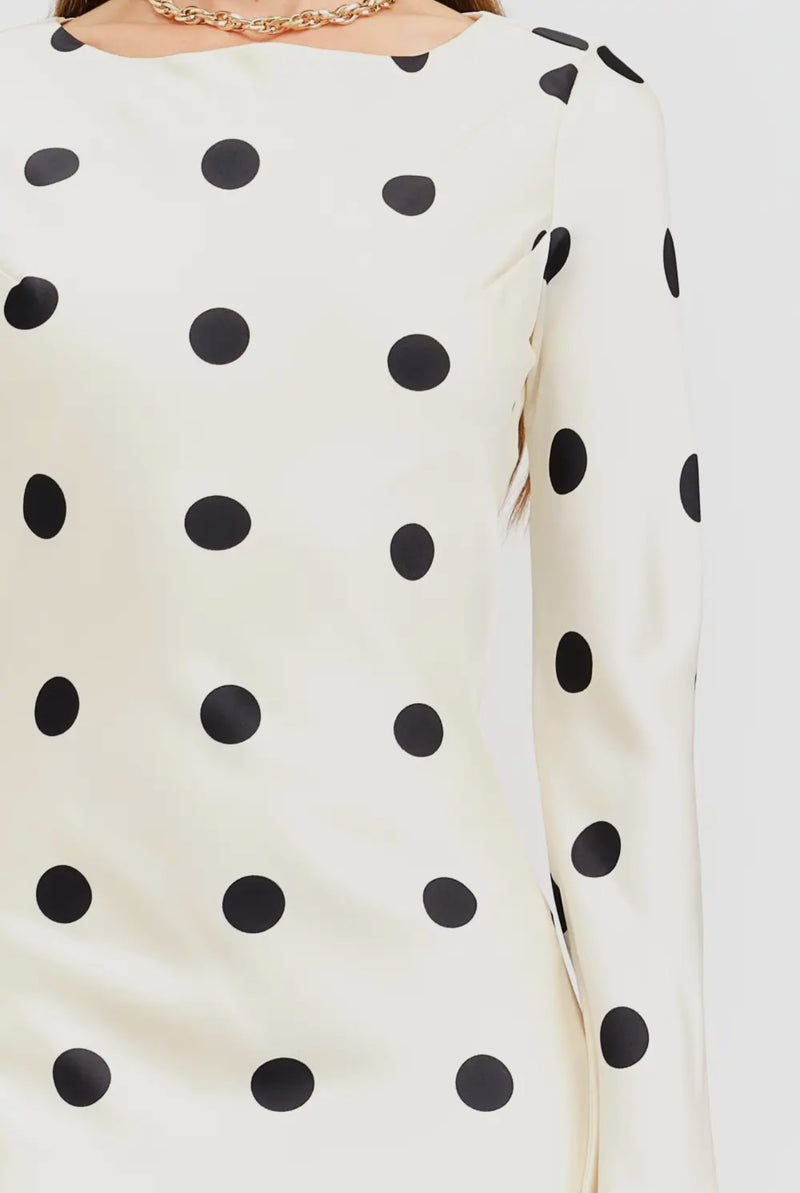Elegant Eliora Polka Dot Dress