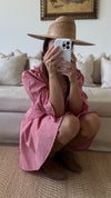 Red Peter Pan Collar Mini Gingham Dress