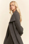 Cozy Cable Knit Maxi Set – Grey