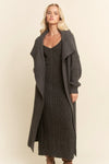 Cozy Cable Knit Maxi Set – Grey