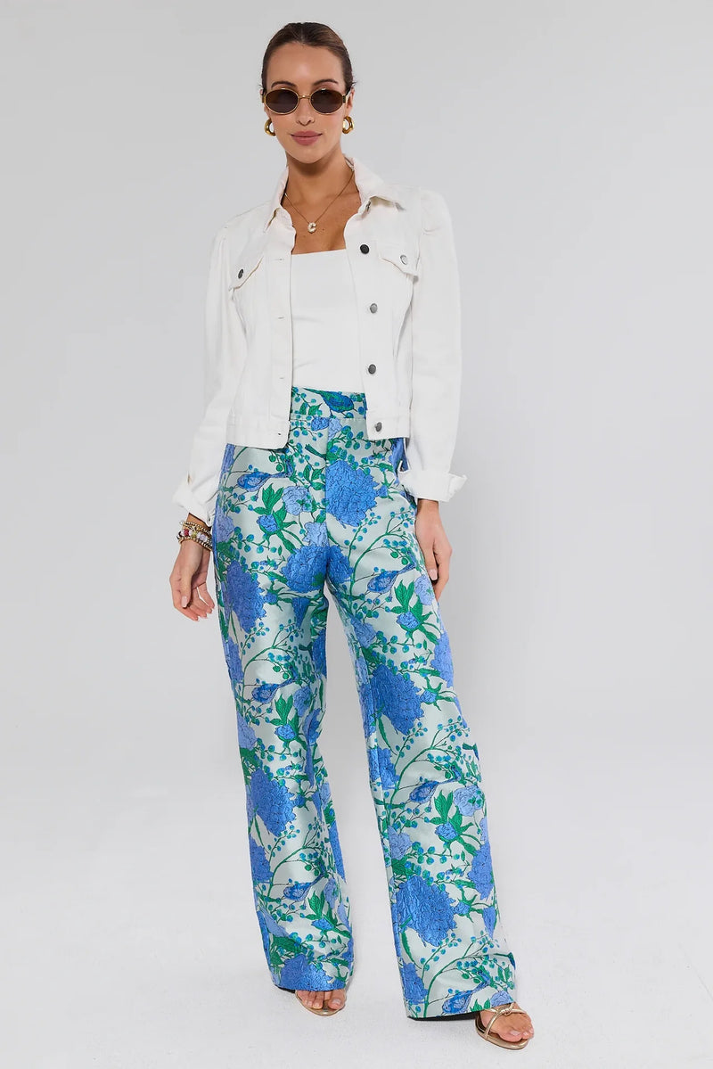 Bluebell Jacquard Wide Leg Pants – LLACIE