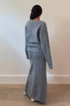 Heather Grey Knit Skirt Set