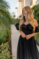 Anya Black Pleated Skirt- FINAL SALE