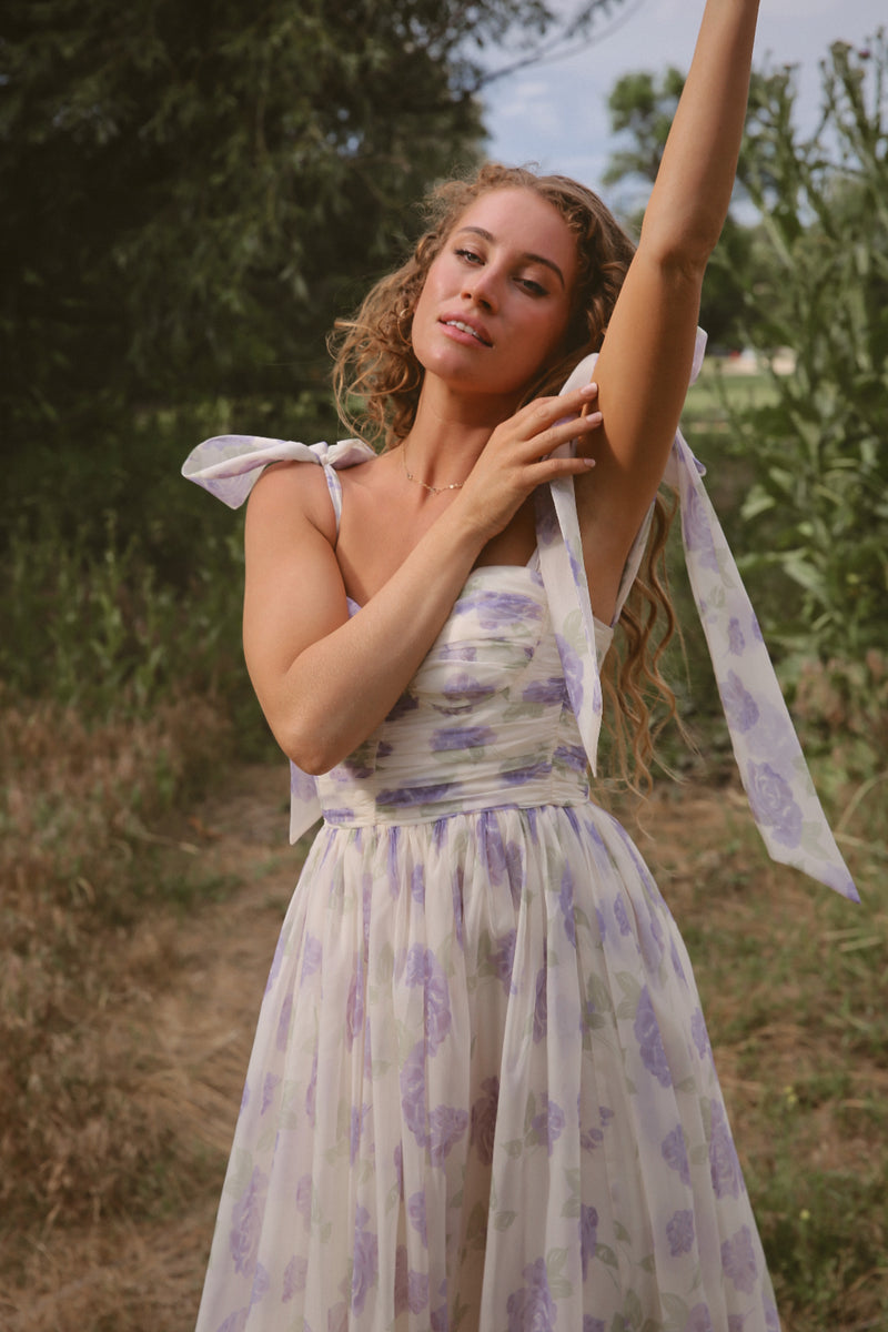 Rosie Lavender Midi Dress