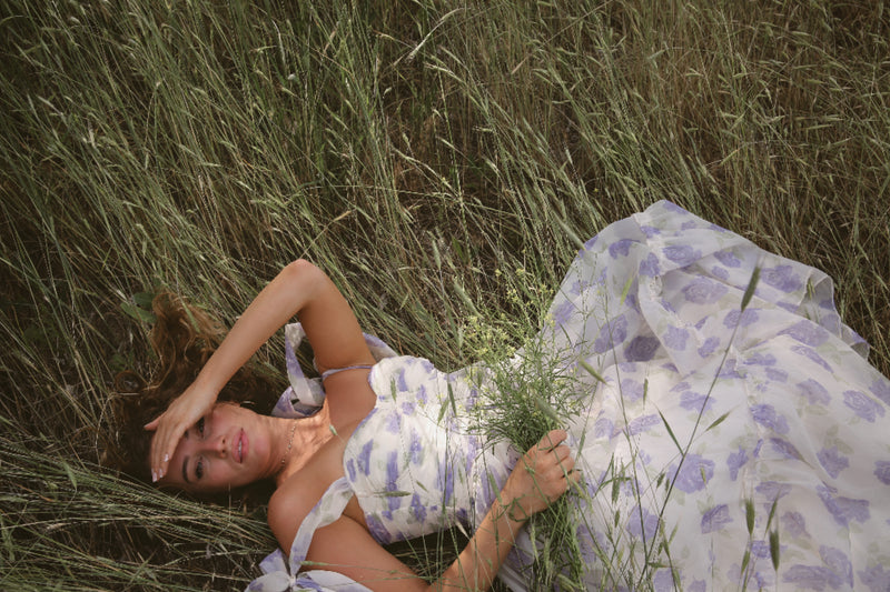 Rosie Lavender Midi Dress