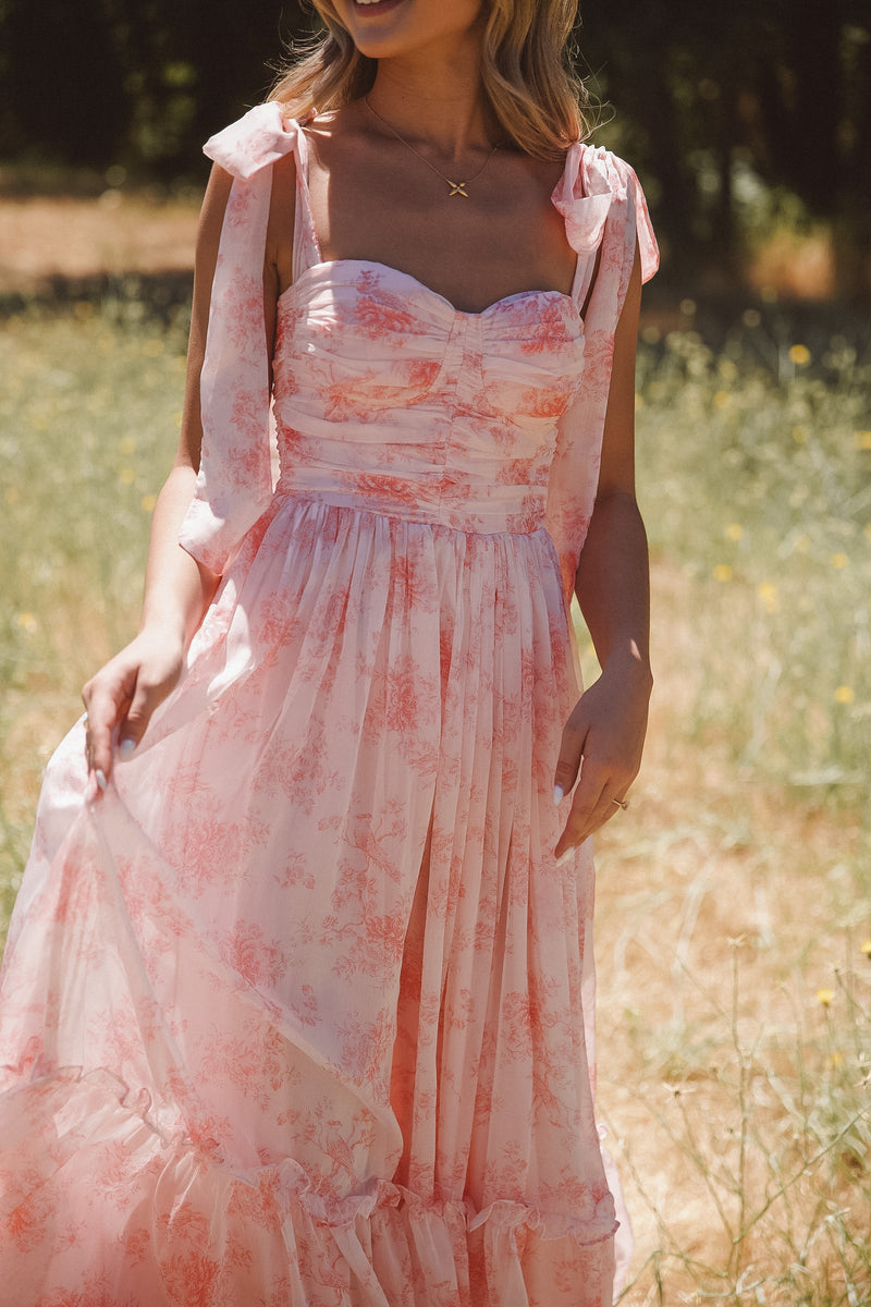 Primrose Pink Floral Midi Dress