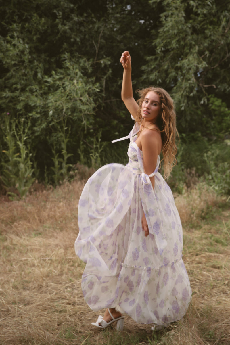 Rosie Lavender Midi Dress