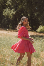 Naomi Fuchsia Belted Dress