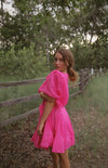 Naomi Fuchsia Belted Dress
