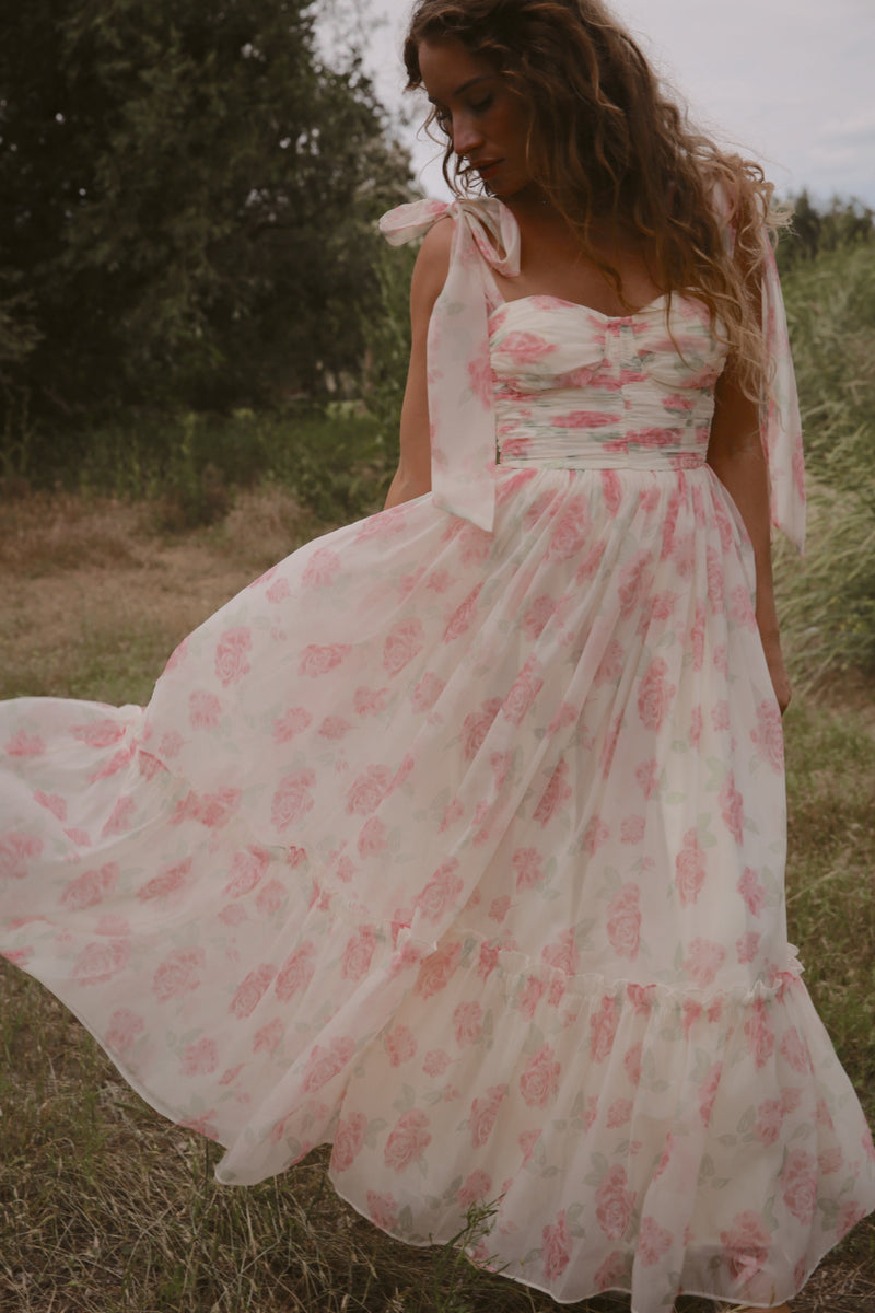 Rosie Pink Midi Dress