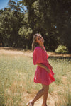 Naomi Fuchsia Belted Dress