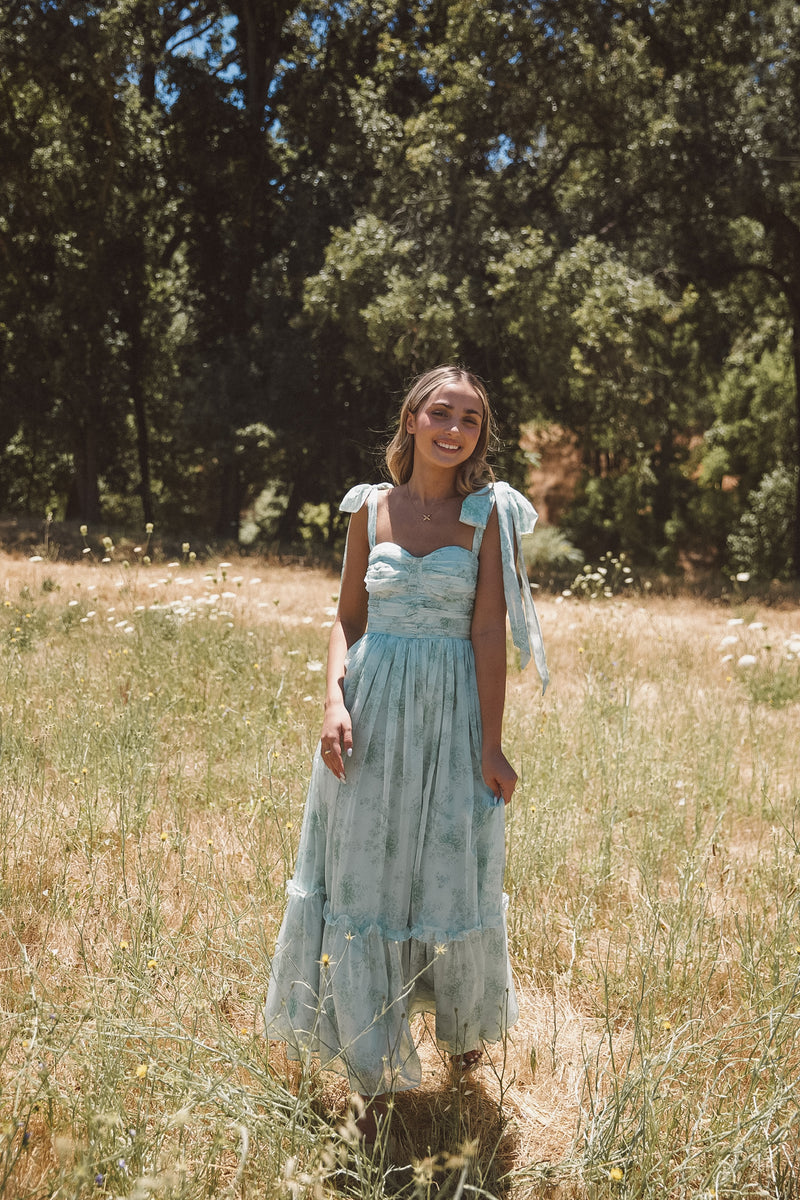 Primrose Sage Floral Midi Dress