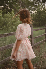 Avery Peach Floral Dress