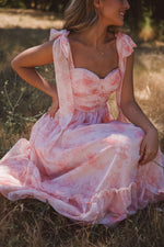 Primrose Pink Floral Midi Dress