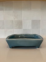 Footed Terracotta Tray with Distressed Finish - LLACIE 