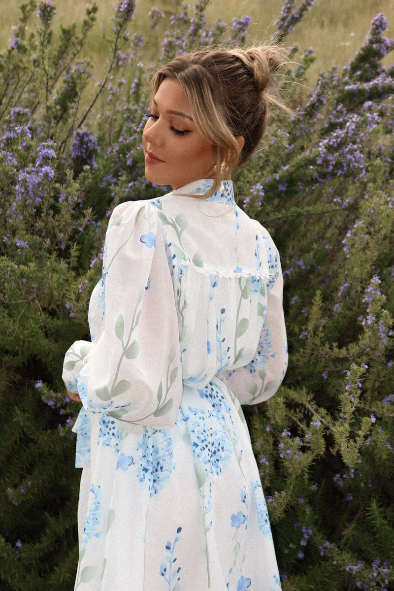 In Bloom Blue Floral Dress