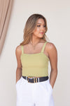 On Trend Sage Cropped Top - LLACIE 
