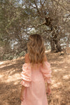 Christen Peach Linen Dress - LLACIE 