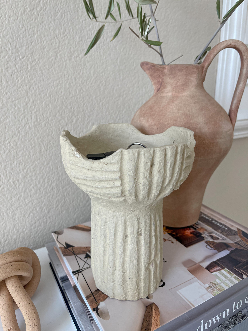 Natural Handmade Paper Mache Vase - LLACIE 