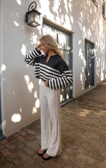 Corbin Navy Striped Sweater - LLACIE 