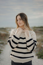 Annette Striped Cream Sweater- FINAL SALE