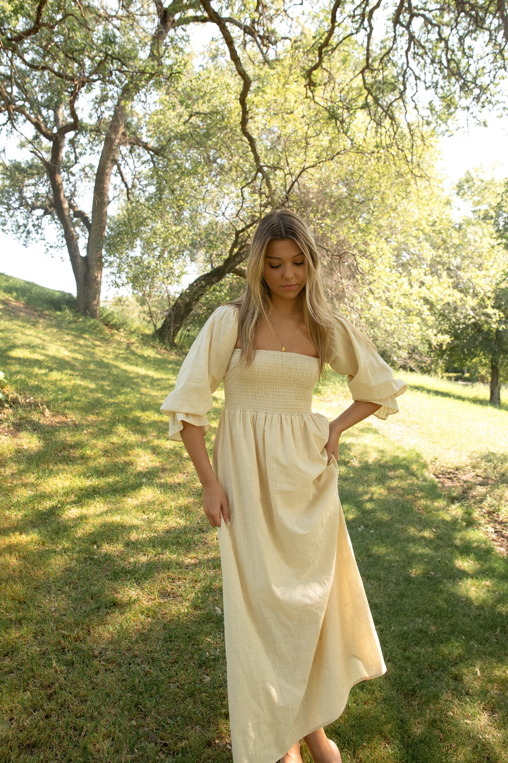Christen Honey Cotton Dress - LLACIE 