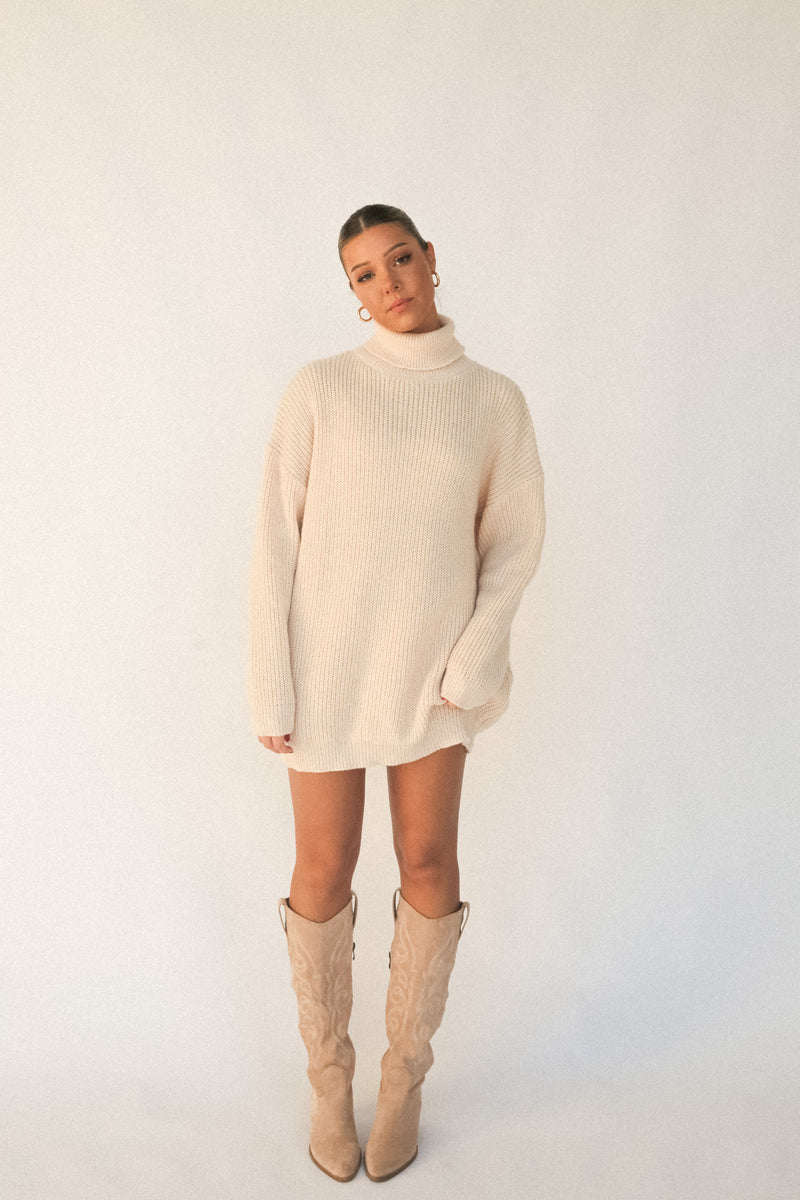 Bambi Cream Sweater Dress- FINAL SALE