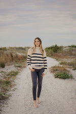 Annette Striped Cream Sweater- FINAL SALE